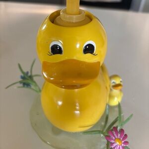 Vintage Yellow Duck Soap Dispenser